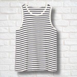 Sleeveless Luxe Striped T-Shirt